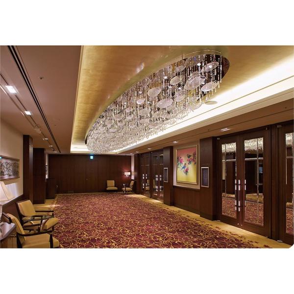 Customized Oval Crystal Chain Glass Villa Hotel Lobby Chandelier Large Hotel Project Crystal Lamp Department Sand Table Club Hall Glass Creative Lobby Project Lighting
