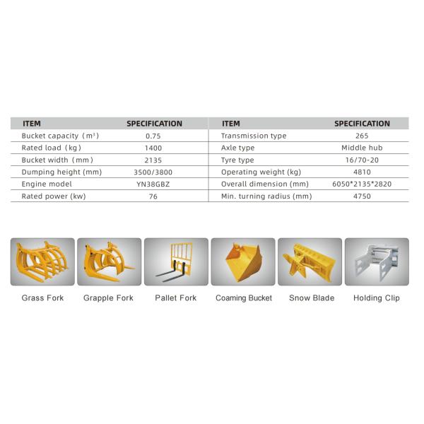 Улучшите свое строительное оборудование с помощью грузоподъемности LG933 Wheel Loader в 1400 кг