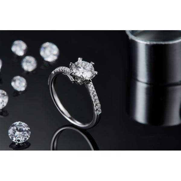 1.30CT белые женщины захвата ювелирных изделий диамантов Platineve Moissanite и сапфира звенят