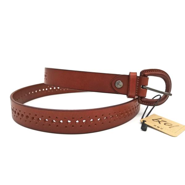 Multicolor Soft Leather Black Belt Womens Antiwear Cowhide Material