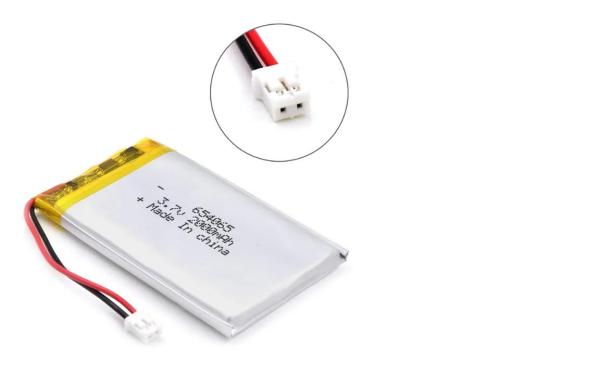 High Discharge Lipo Battery Pack , 654065 3.7v 2000mAh 7.4Wh Lithium Polymer Battery