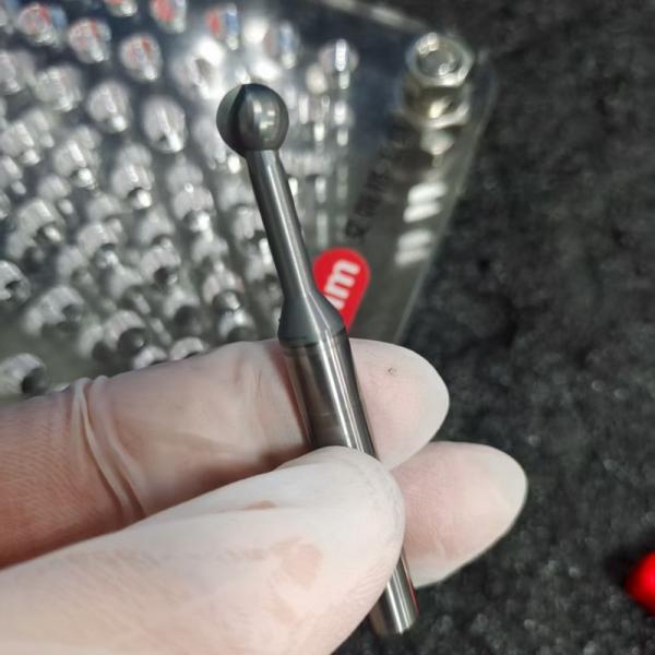 AlTiN Coating Customized Carbide Tool Lollipop Ball End Mill For Deep Undercuts