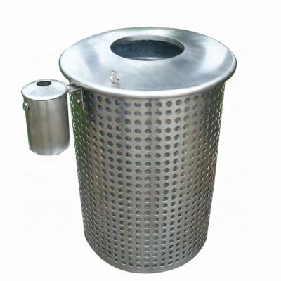 304 aço inoxidável cinzeiro de cigarro para o exterior 900 mm de altura com cinzeiro