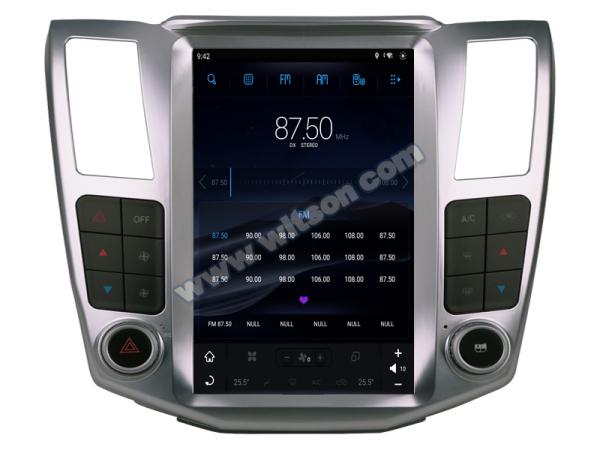 Écran Android Tesla Vertical 11.8 pour Lexus RX300 330 350 400H 2004-2008, Système multimédia stéréo GPS Carplay pour voiture