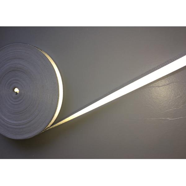 OEM / ODM EN471 100% Polyester light Silver Reflective Clothing Tape , reflective fabric tape