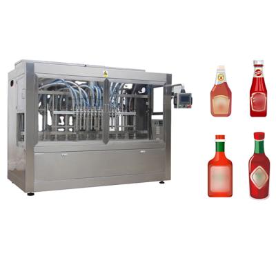 Automatic Servo Motor Piston Linear Bottle Jar Tomato Past and Ketchup Filling Machine 