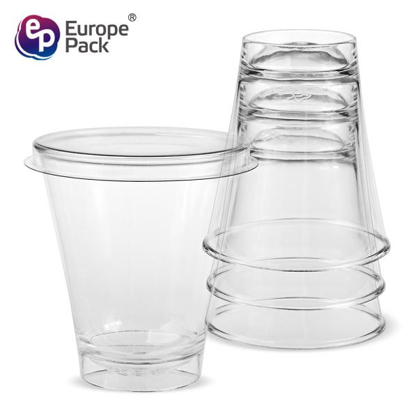 Eco friendly BPA free 5oz transparent disposable party plastic cup with lid