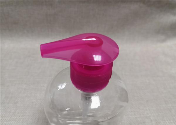 High Viscosity Liquid Lotion Pump Dispenser Rose Red Ribbed / Smooth Closure