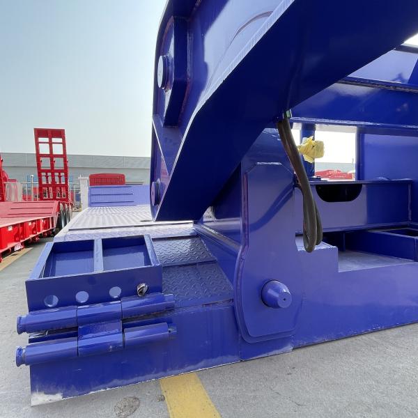 Lowboy Low Loader Bed Lowbed Semi Truck Trailer for Heavy Duty 3axles Excavator Transport