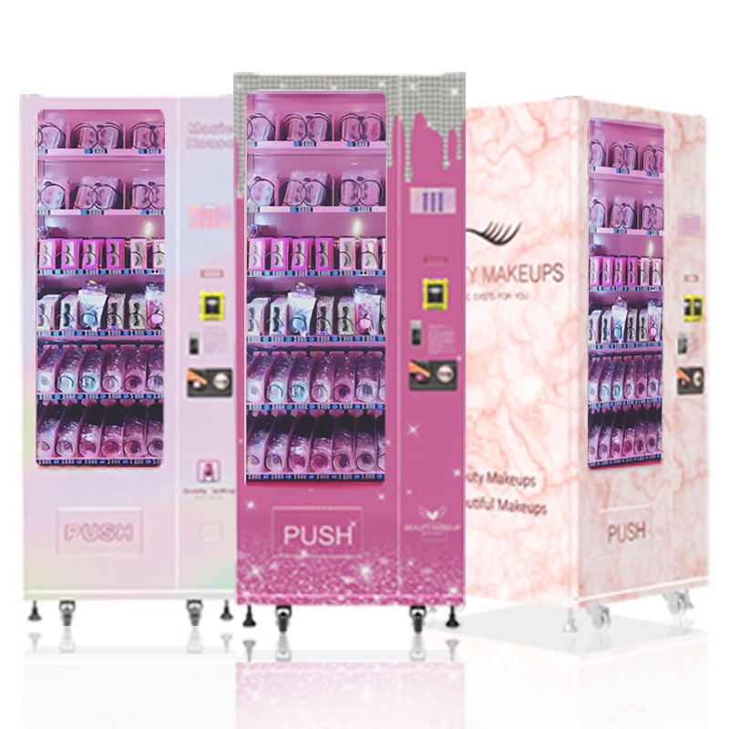 Hot Sale Customized Pink Press on Nails Small Vending Machine and Beauty Vending Machine with apple Pay and Credit Card Payment