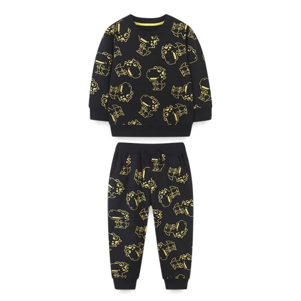 Hot Sale Toddler Boy Suit Clothes 100% Cotton Kids Clothing Fleece Sweatshirt Two Piece Sets Toddler boy clothing sets
