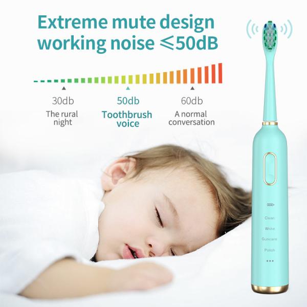Sonic Power Rechargeable Electric Toothbrush 1500mAh For Travel