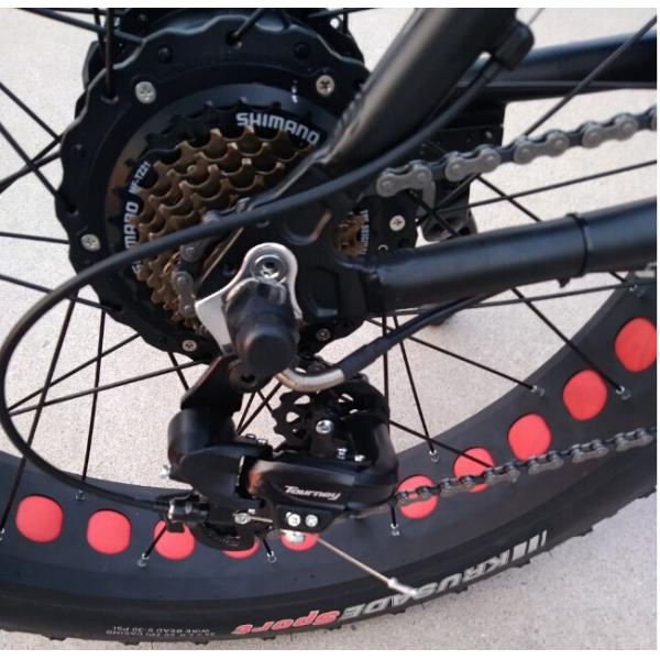 Geared Electric Fat Bike 48v 750w With Sinewave System , High Speed 35-40km/h