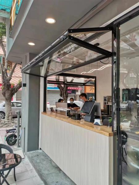 Urban Garden Folding Window Portal Enabling Safe Container Gardening Access in High-Rise Buildings