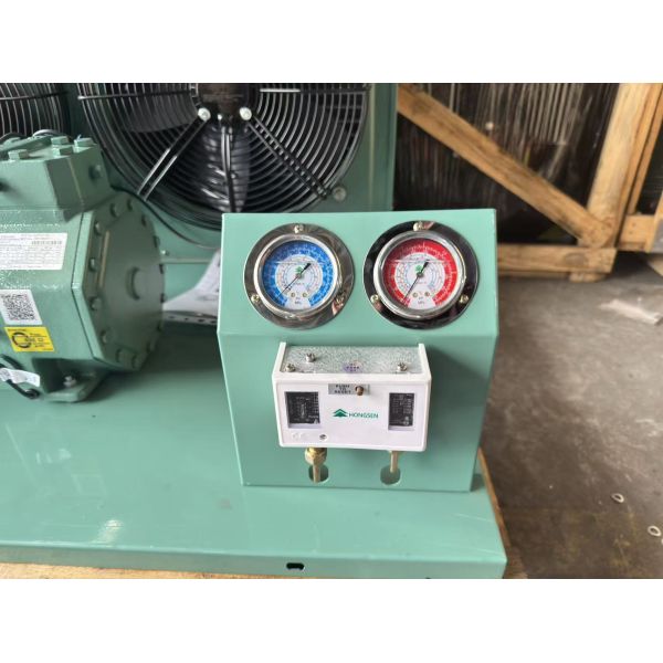 5HP Motor Evaporator Condenser Shell Tube Heat Exchanger Air Cooled Condenser Cooler for Refrigerator Cold Storage