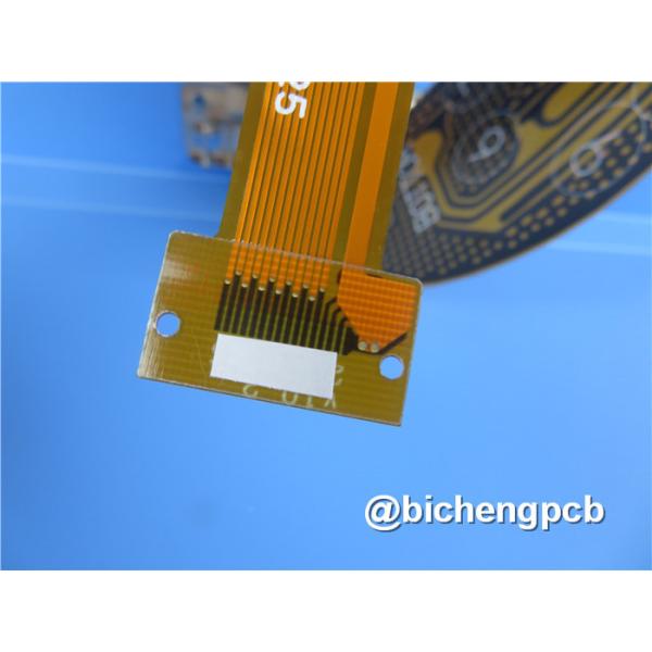 PCB двойного слоя гибкий построенный на Polyimide с золотом погружения и желтой маской