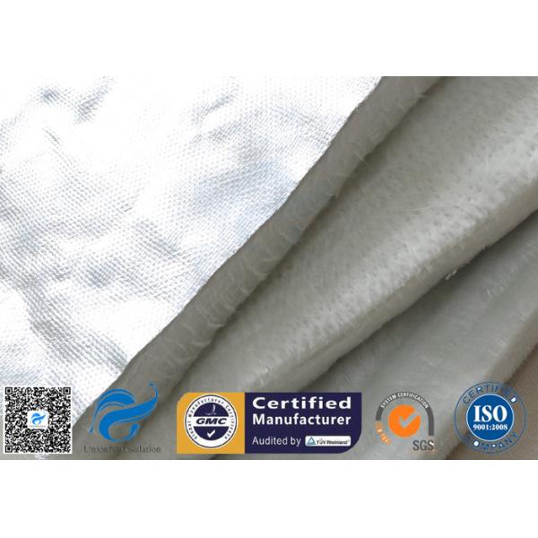 Алюминиевая изоляция жары 800℃ стекла 25ММ циновки е иглы стеклоткани фольги белая