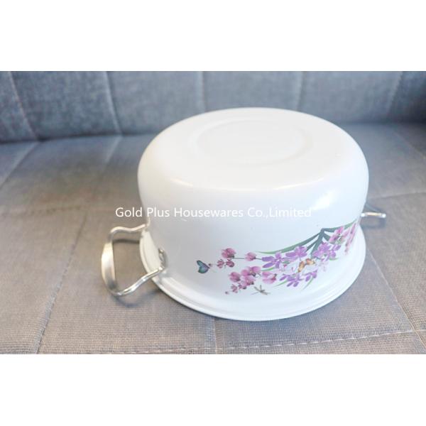 Cookingware set white soup pot kitchen cookware with metal steel lid wholesale stainless steel orchid pot cooking pot