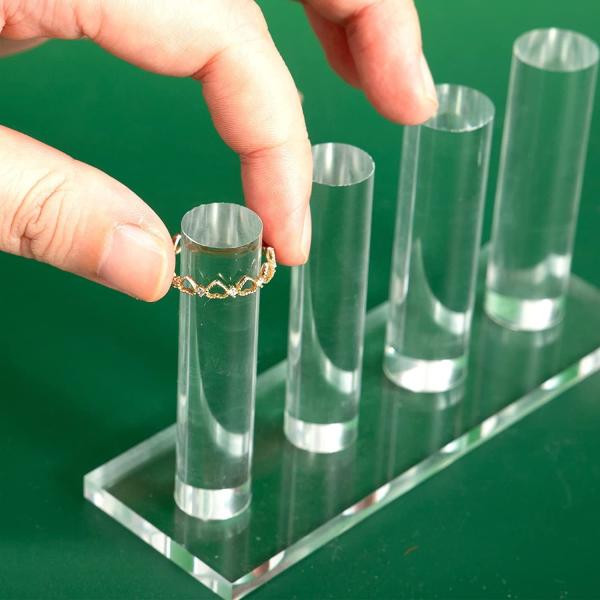 T Type Acrylic Bracelet Display Stand Necklace Holder Rod Cylinder Ring Frame Jewelry Manager
