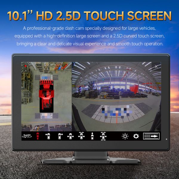 AI MDVR Surround View System with Four Fisheye Cameras Night Vision and High Frame Rate Recording for Heavy Duty Vehicles