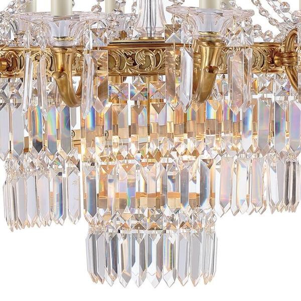 Brass and beveled glass chandelier Lighting for Project Lighting Fixtures (WH-PC-33)