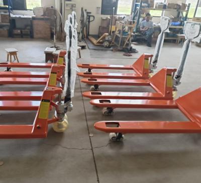 Smooth Maneuverability 2500kg Manual Hand Pallet Truck with Nylon Wheels