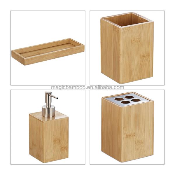 100% натуральный бамбук устойчивая зубная щетка держатель чашки мыло распределитель ванна набор
