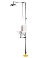 120 - 180L/min SS 304 Douche d'urgence et lavage des yeux avec couvercle en blanc