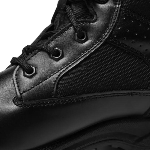 Sapatos de combate de couro táctico para homens