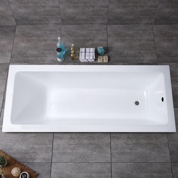 Full Payment Straight Acrylic Bathtubs with Panels and Total Flexible Legs Structurer