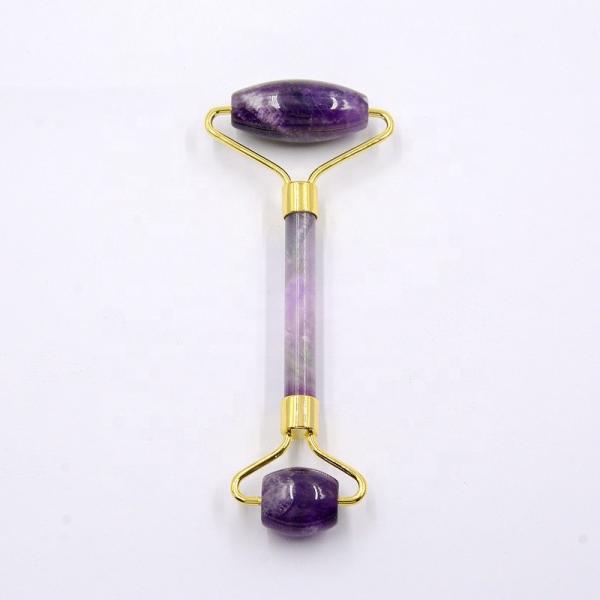 100% Natural Jade Crystal Roller Amethyst Facial Massage Beauty Roller