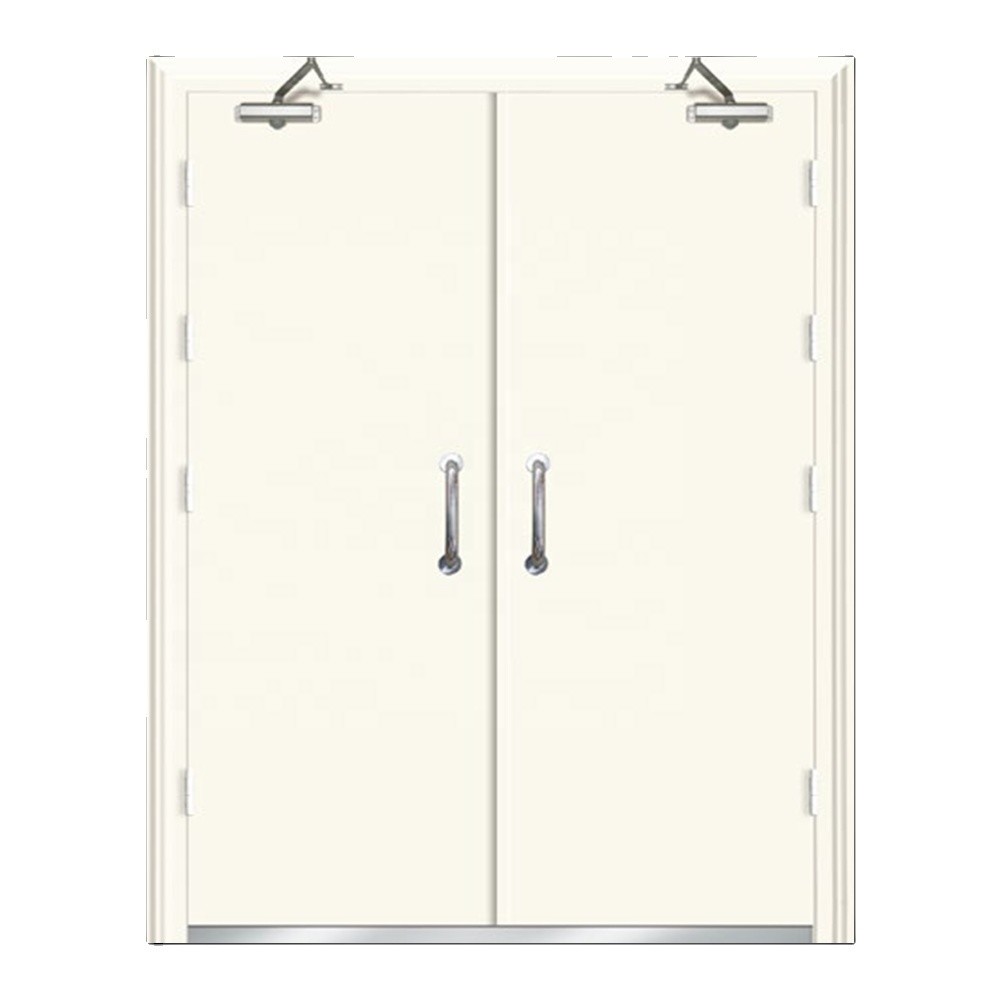 China China Fire Door Frameless Power Coating One Set Fire Rated Metal Door 36 84 With 10 Door Closer Hinge With UL Listed With Smart Lock