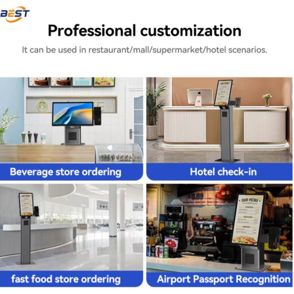 21.5 inch Capacitive Touch Screen Self-Service Ordering Kiosk with Android / Windows OS and Barcode Scanner & Receipt Printer