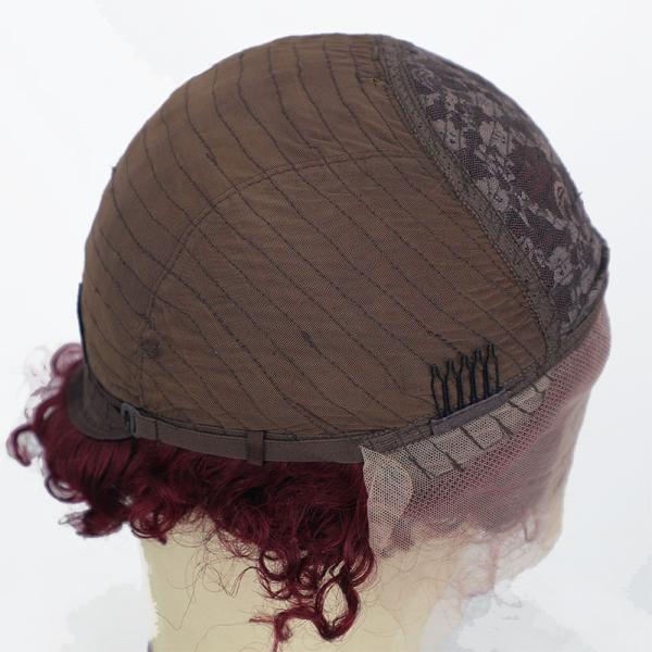 99J Burgundy Raw Indian Virgin Cuticle Aligned Human Hair Lace Front Wigs for Small Size