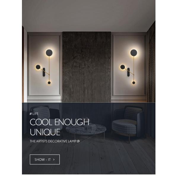 Modern minimalist wall light Home Bedroom swing arm lamp Adjustable Black loft round wall light(WH-OR-258)
