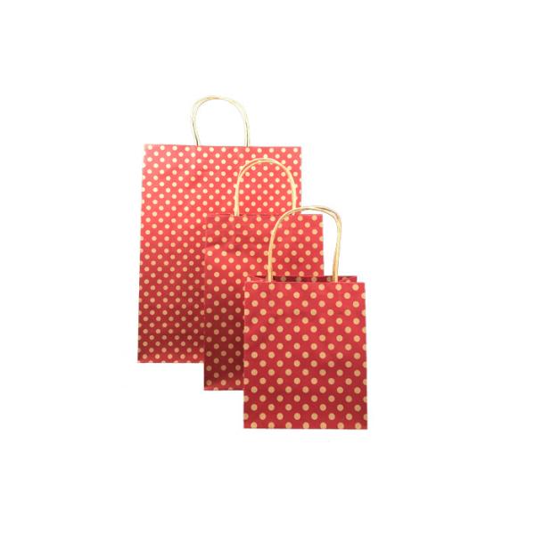 Red Thick Luxury Christmas Packaging / Mini Christmas Gift Bags Spot Printing