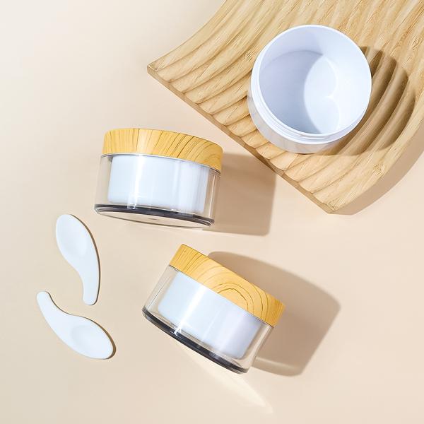 Eco-Friendly Dual-Layer Cosmetic Cream Jar - Recyclable Non Spill Skincare Packaging Jar for Face Cream & Mask
