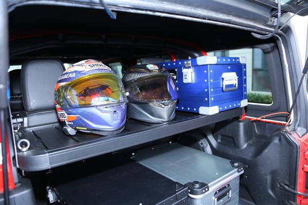 JEEP Wrangler JL SUV Cars Cargo Carrier at with Interior Cargo Storage Rack and Table