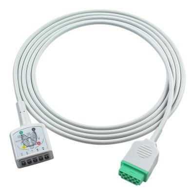GE Marquette 11Pin 5Lead ECG Trunk Adapter Cable 1553AAO 120 250cx 259cx Vivid S6 ECG Extension Cable Euro Style