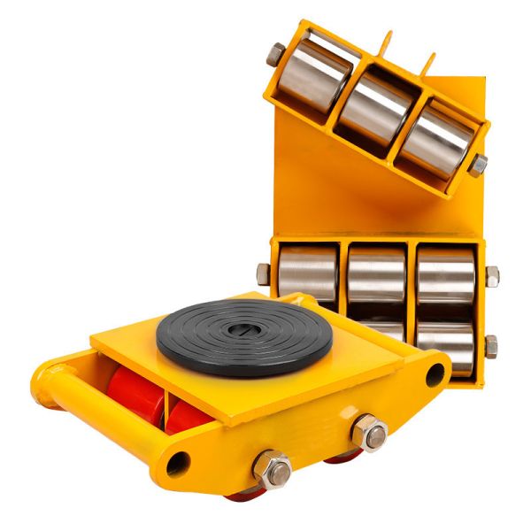 3500 W Heavy Duty Transportation Dolly with 360 Degree Rotation for Industrial Material Moving Trolley