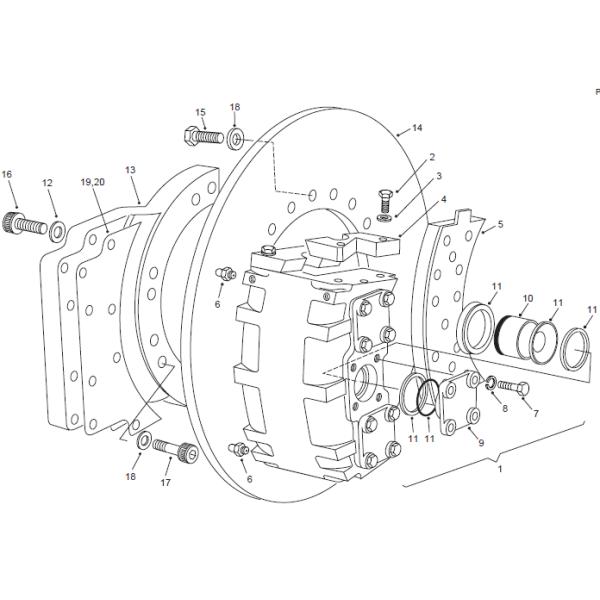 Terex TR-100 brake lining kit 15266825