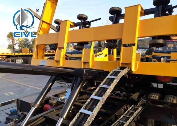 Flat Bed Diesel Engine Wrecker Tow Truck With Lifting Weight 465kgs , Loading 2tons