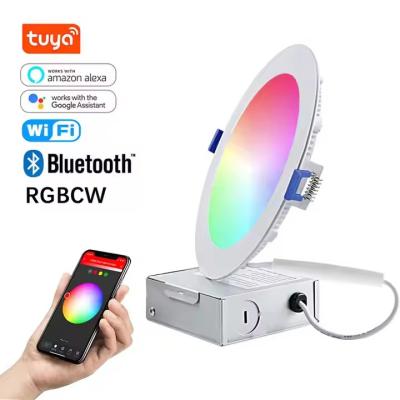 4 Inch 6 Inch Smart LED Down Light Tuya Airtight LED Downlights Slim Panel LED Light IP44