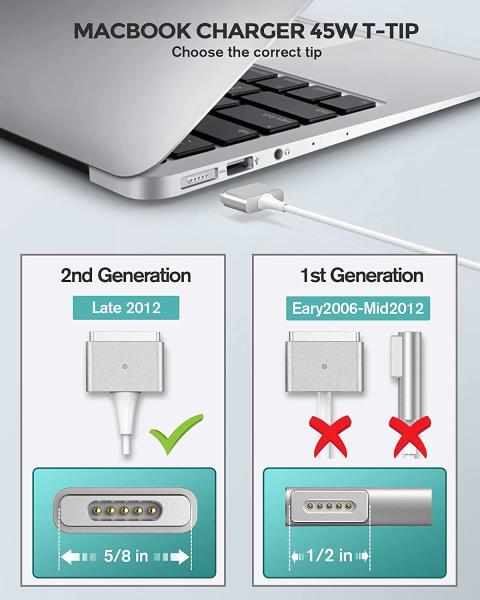QC3.0 45W Apple Mag 2 11 Inch 13 Inch MacBook Air Charger