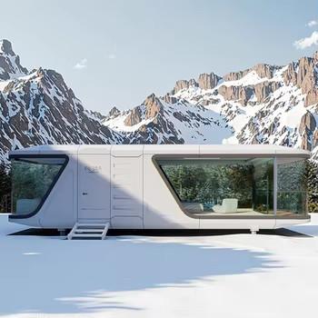 Luxury 40ft Container Home Comfortable Tiny Space Capsule House Prefab Steel Modular Bed Hotel Cabin Office Use