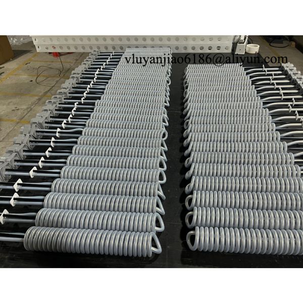 220V 4kw Vertical PTFE Immersion Heater Electric Over The Side Heater For Electroplating Tank