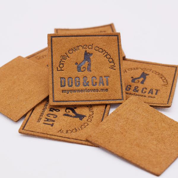 Custom Embossed Genuine Leather Patch With Logo Personalized Leather Labels For Clothing & Accessories