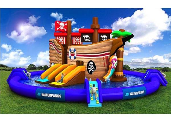 Fashionable Colorful Large Inflatable Water Park With Inflatable Time Less Than 5 Minutes