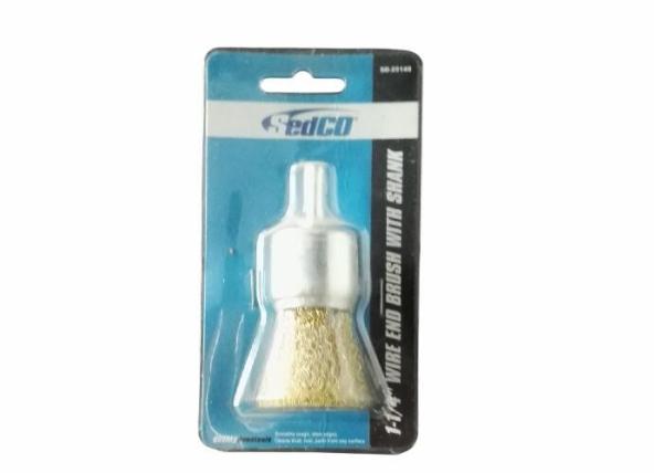 25mm OD Solid Shank Steel Wire Crimped Wire End Brush for Rust Paint Removal