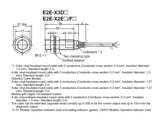 Цилиндр защищал 3MM датчик близости спонсировал OMRON E2E-X3D1-N